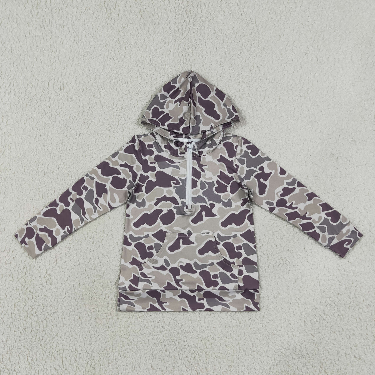 Sibling Baby Boys Long Sleeve Southern Camo Zip Pockets Hoodies Tops