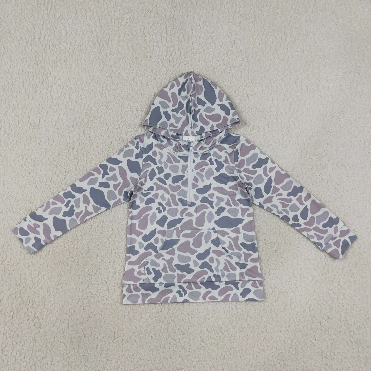 Sibling Baby Boys Long Sleeve Southern Camo Zip Pockets Hoodies Tops