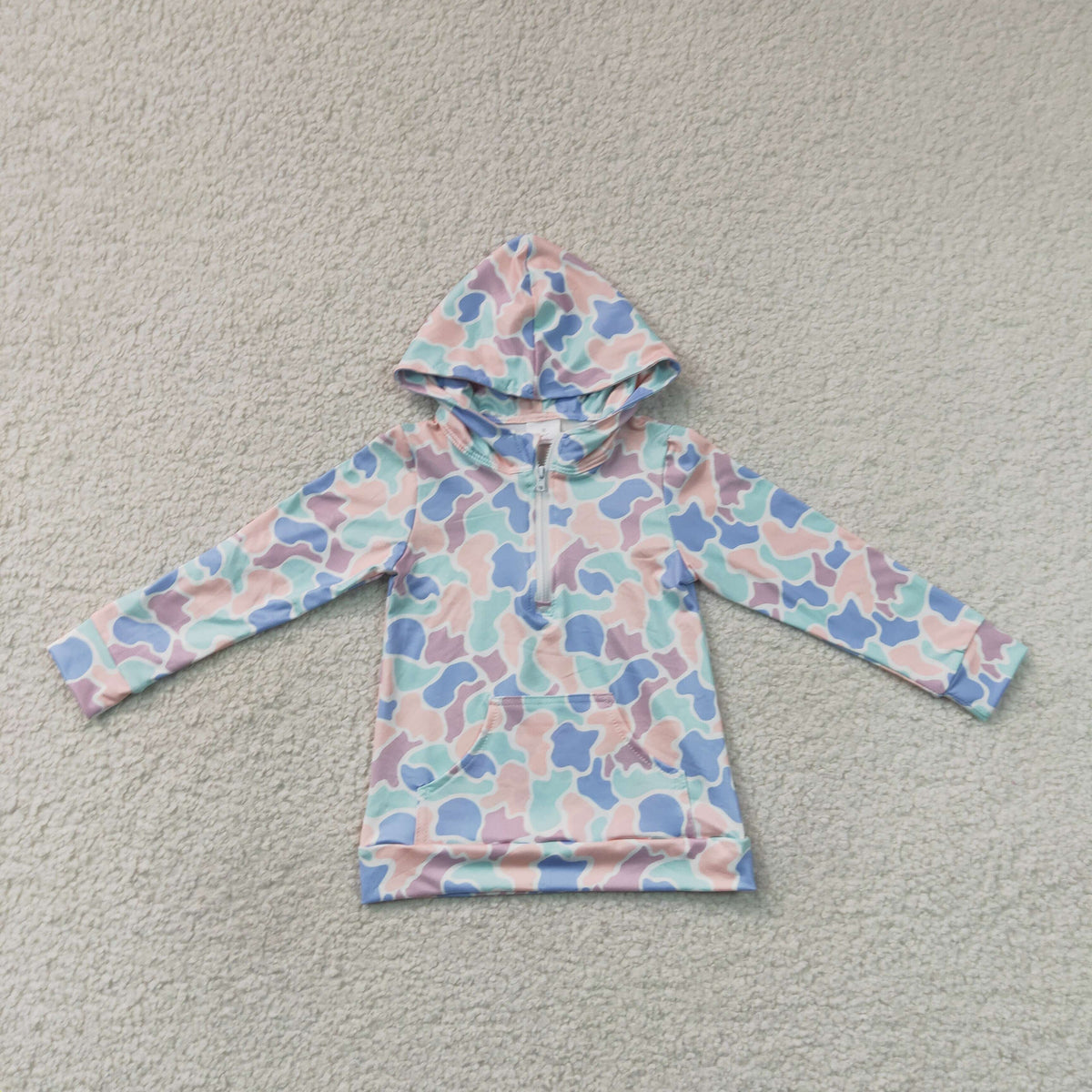 Sibling Baby Boys Long Sleeve Southern Camo Zip Pockets Hoodies Tops