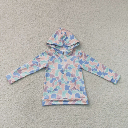 Sibling Baby Boys Long Sleeve Southern Camo Zip Pockets Hoodies Tops