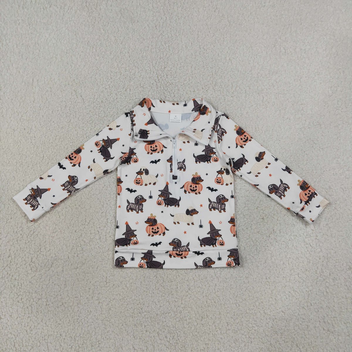 Sibling Baby Boys Ghosts Pumpkins Dogs Halloween Pullover Top Pajamas Set Rompers