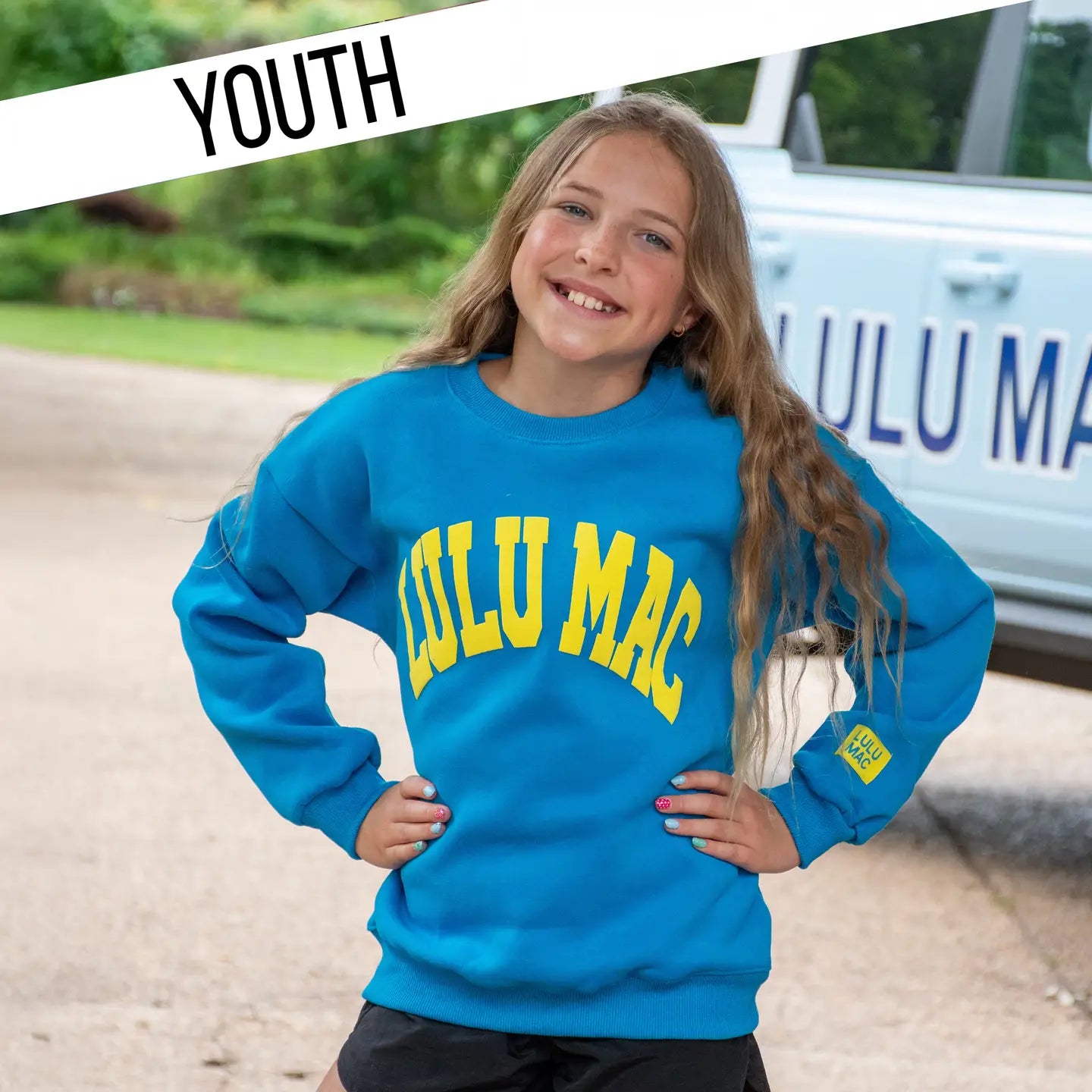 Lulu Mac Blue Gold Sweatshirt