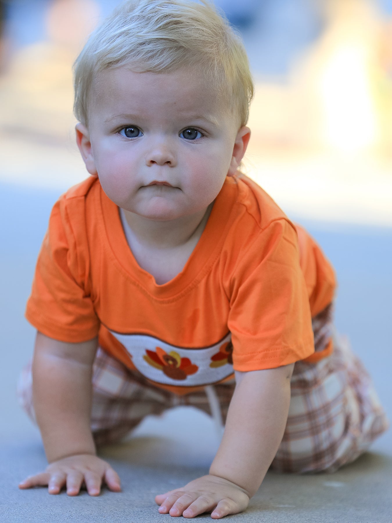Thanksgiving Turkey Plaid Boys Pants Set
