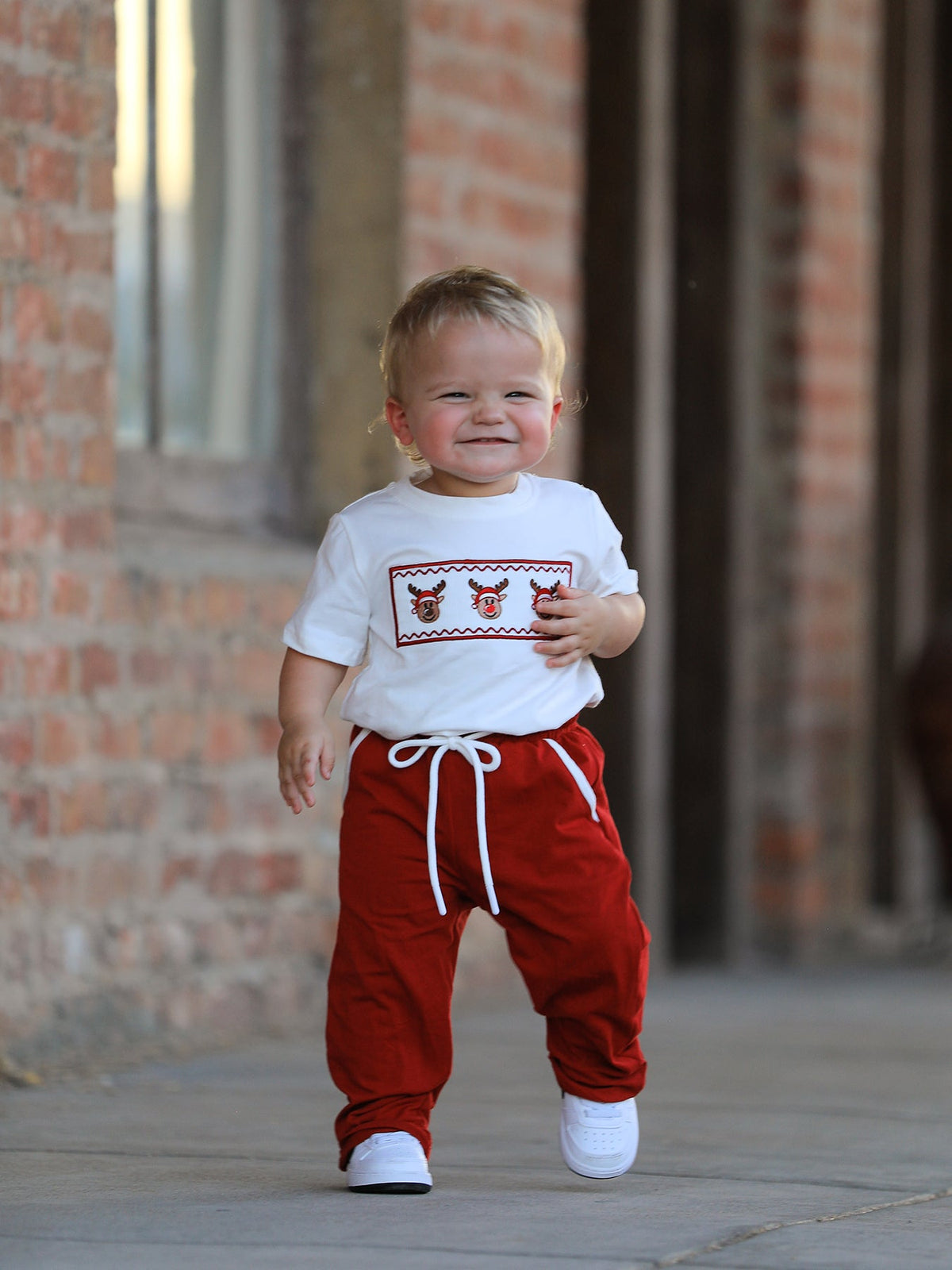 Boys Christmas Reindeer T-Shirt & Pants Set