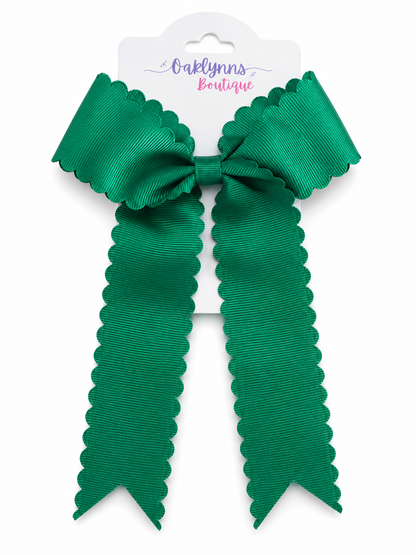 Scalloped Hair Bow