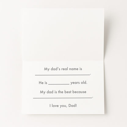 DAD Cut-Out Card – DIY Father’s Day Kit (Physical Card + Printable Template) - Space Themed
