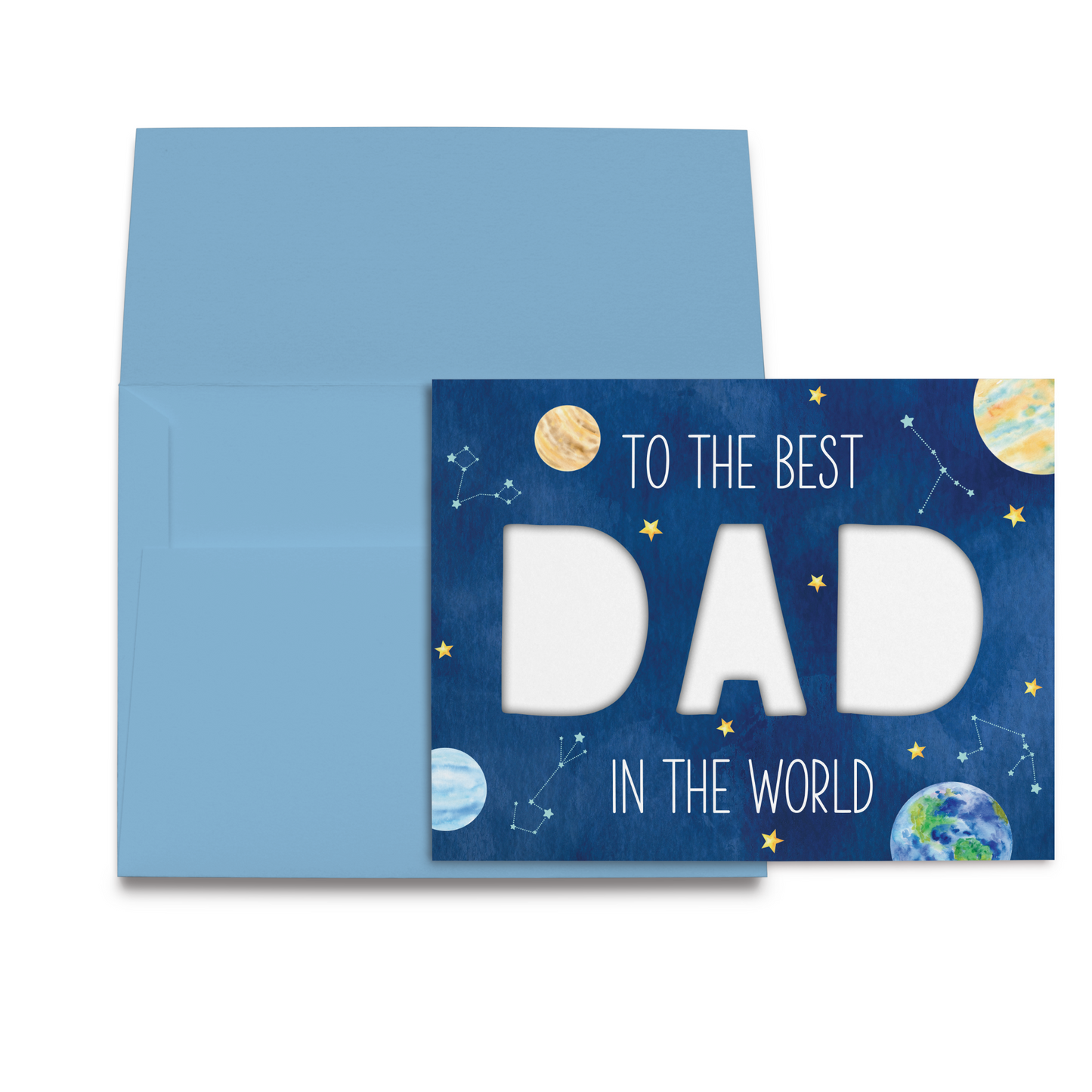 DAD Cut-Out Card – DIY Father’s Day Kit (Physical Card + Printable Template) - Space Themed