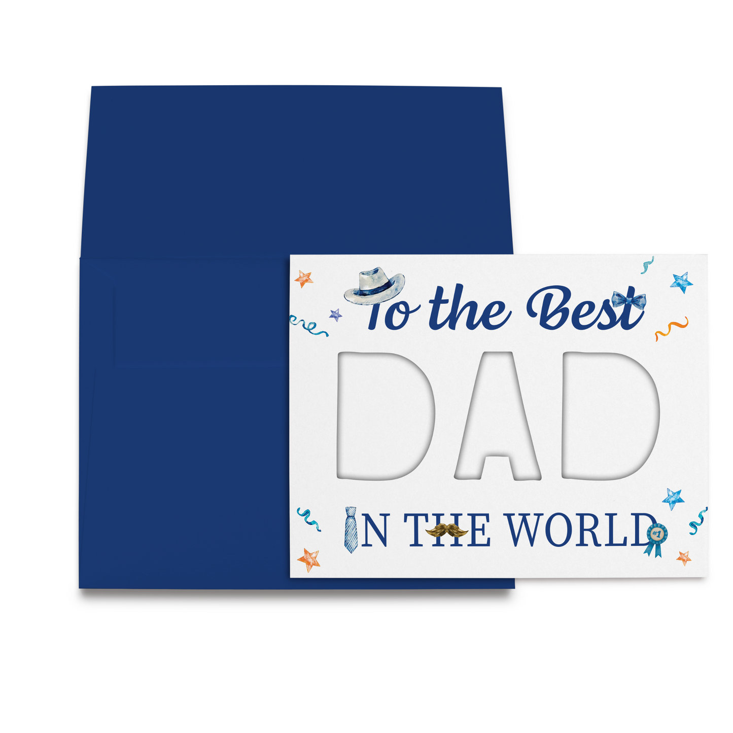 DAD Cut-Out Card – DIY Father’s Day Kit (Physical Card + Printable Template) - Father's Day Themed