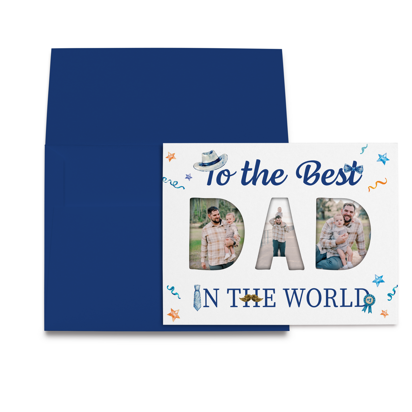 DAD Cut-Out Card – DIY Father’s Day Kit (Physical Card + Printable Template) - Father's Day Themed