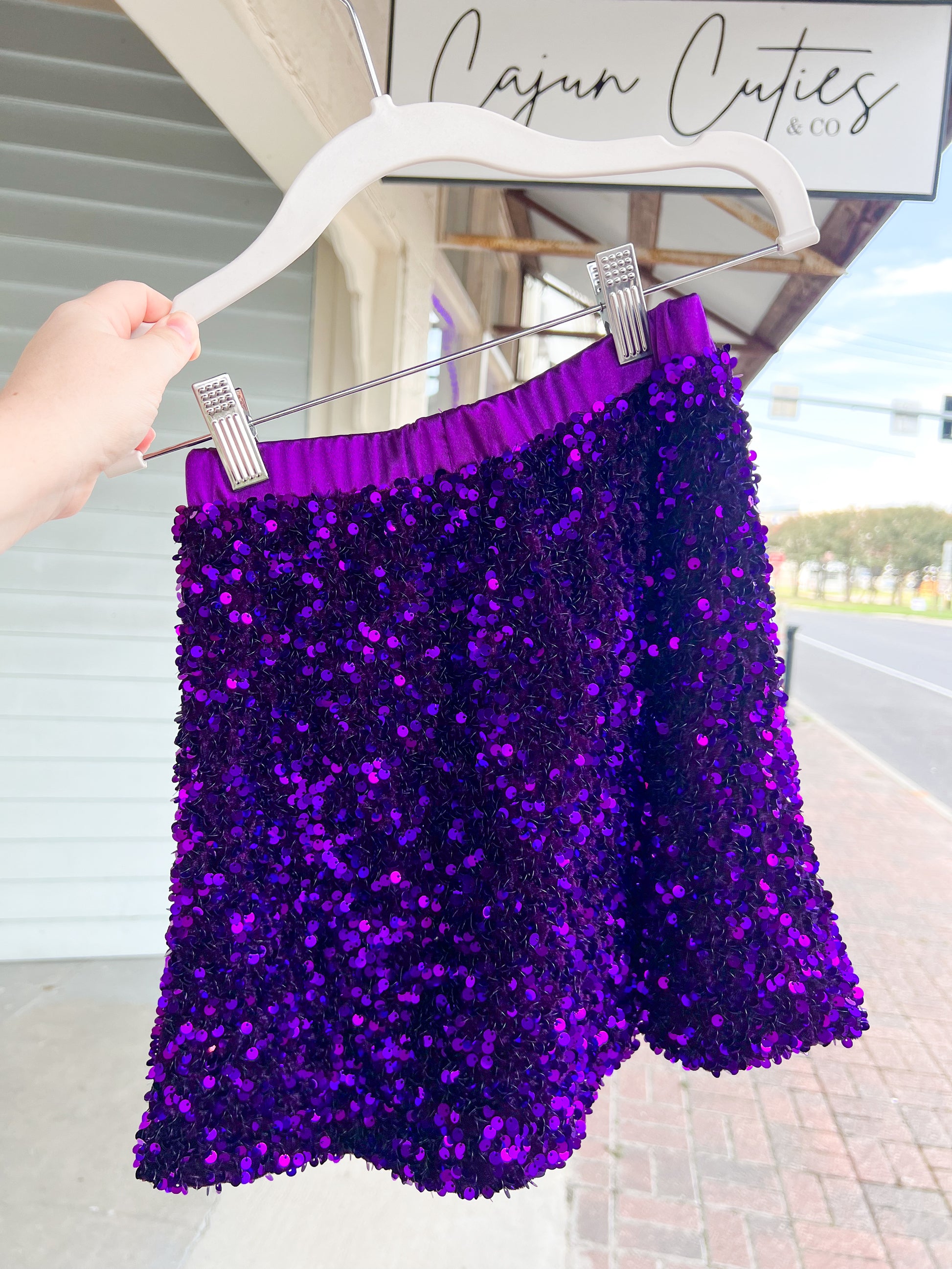 LSU Purple Sequin Skort - Cajun Cuties & Co