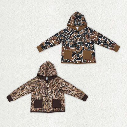Sibling Baby Boys Long Sleeve Pockets Button Hoodie Jackets Top