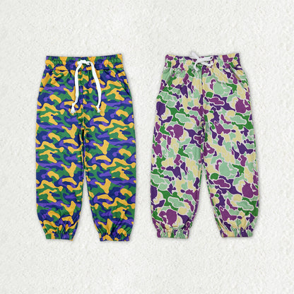 Sibling Baby Boys Mardigras Camo Pockets Jogger Pants Bottom