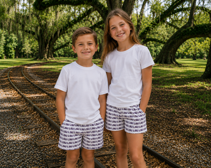 LSU Logo kids shorts (Offically Licensed)