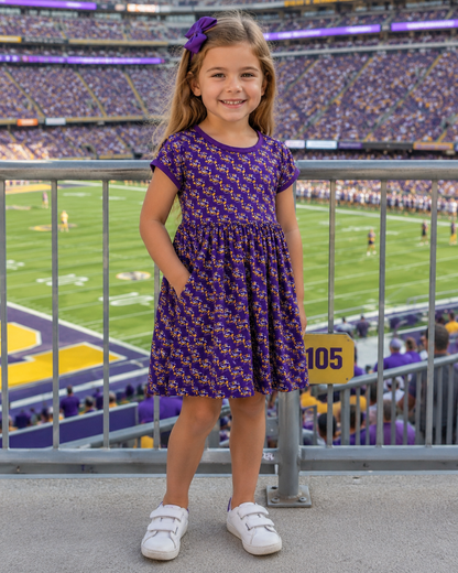 LSU Tiger Eye Dress with Pockets