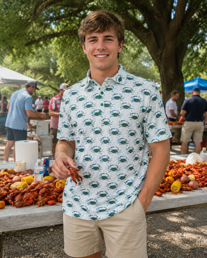 Green Crab Polo Adult Shirt