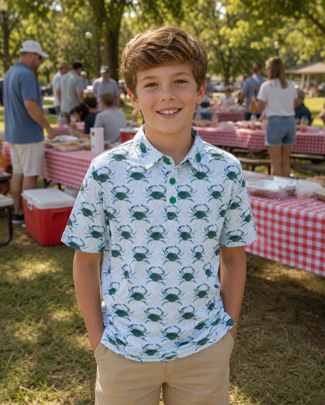 Green Crab Kids Polo