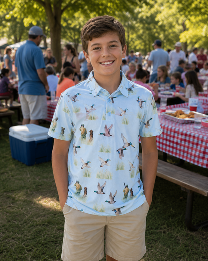 Duck and Lab Polo Shirt Kid's