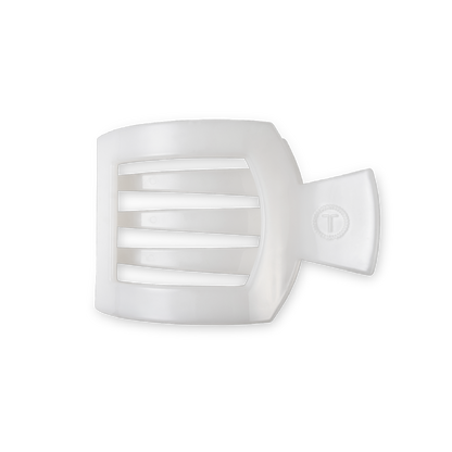 Coconut White Medium Flat Square Hair Clip