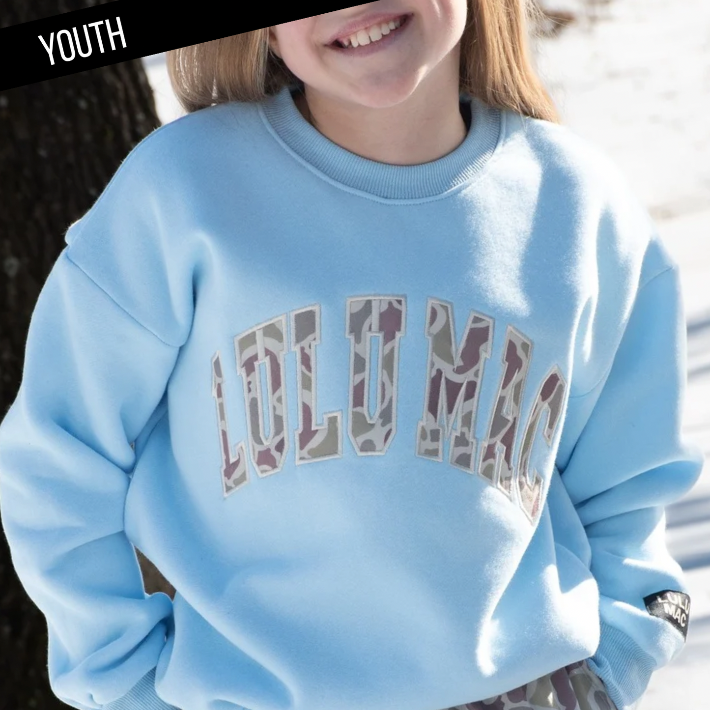 Youth Blue Camo Lulu Mac