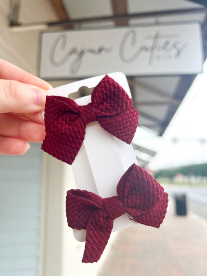 Quilted Piggy Bows - Cajun Cuties & Co