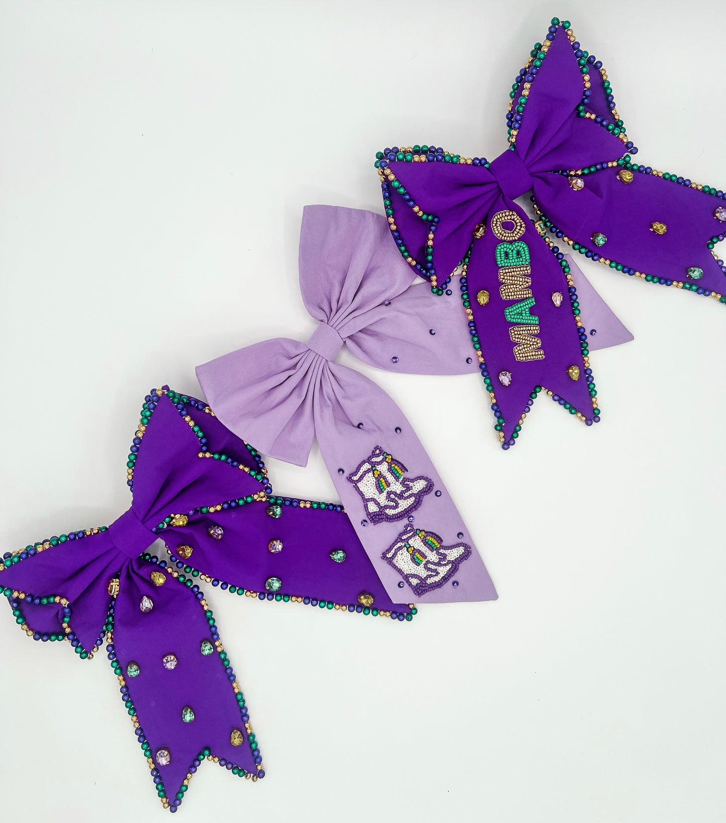 Mardi Gras Hair Bows