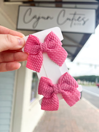 Quilted Piggy Bows - Cajun Cuties & Co