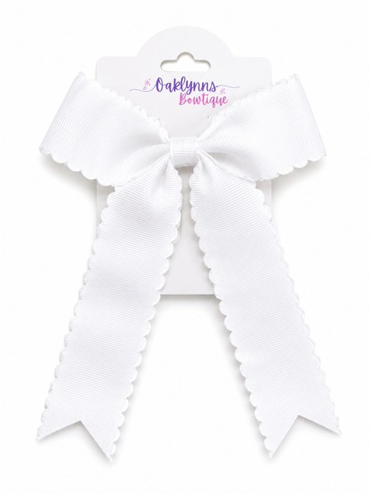 Scalloped Hair Bow