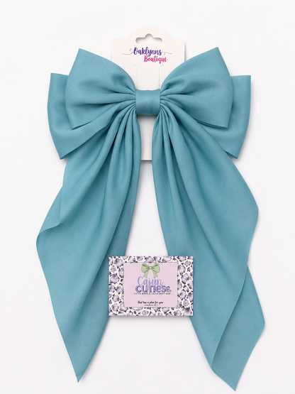 Boutique Hair Bow Baby Blue