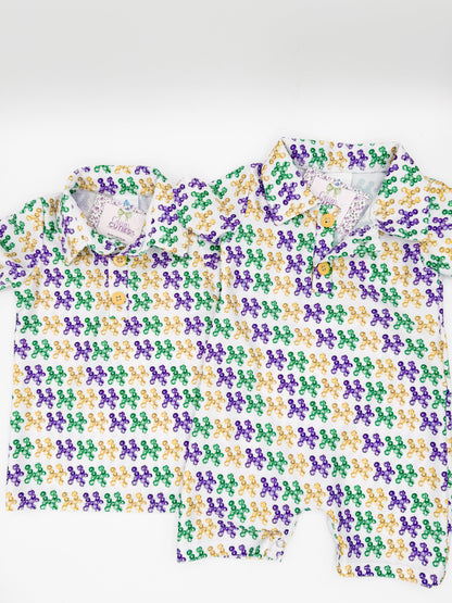 Mardi Gras Bead Dog Shirt