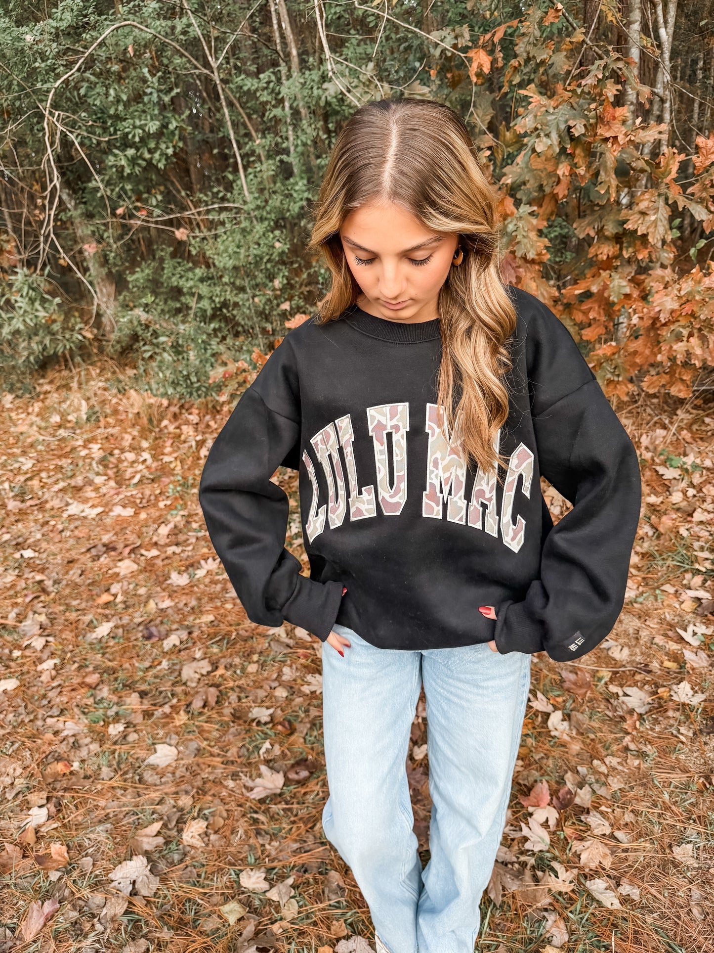 Lulu Mac black Camo Sweatshirt