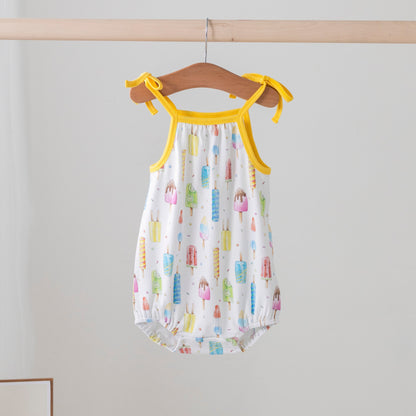 Let's Chill Organic Cotton Shoulder-Tie Onesie