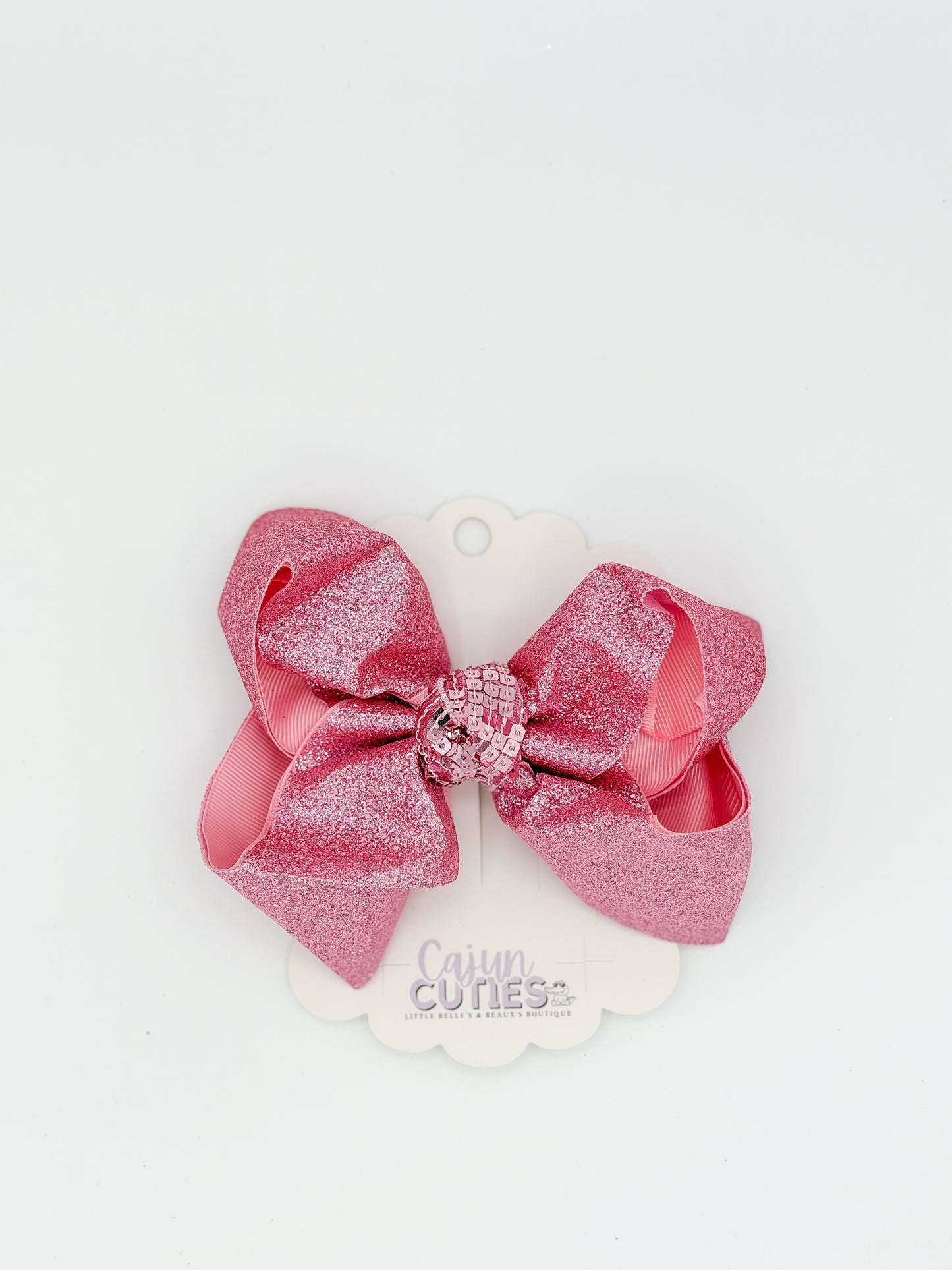Glitter Hair Bows 6inch