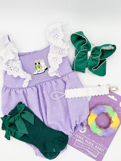 Boots Purple Mardi Gras Bubble