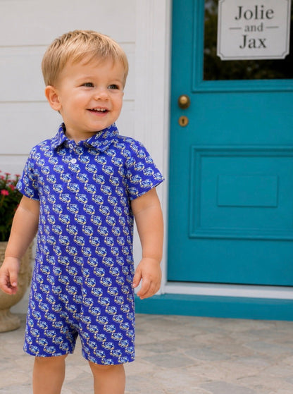 LSU Tiger Eye Polo Romper (Officially Licensed)