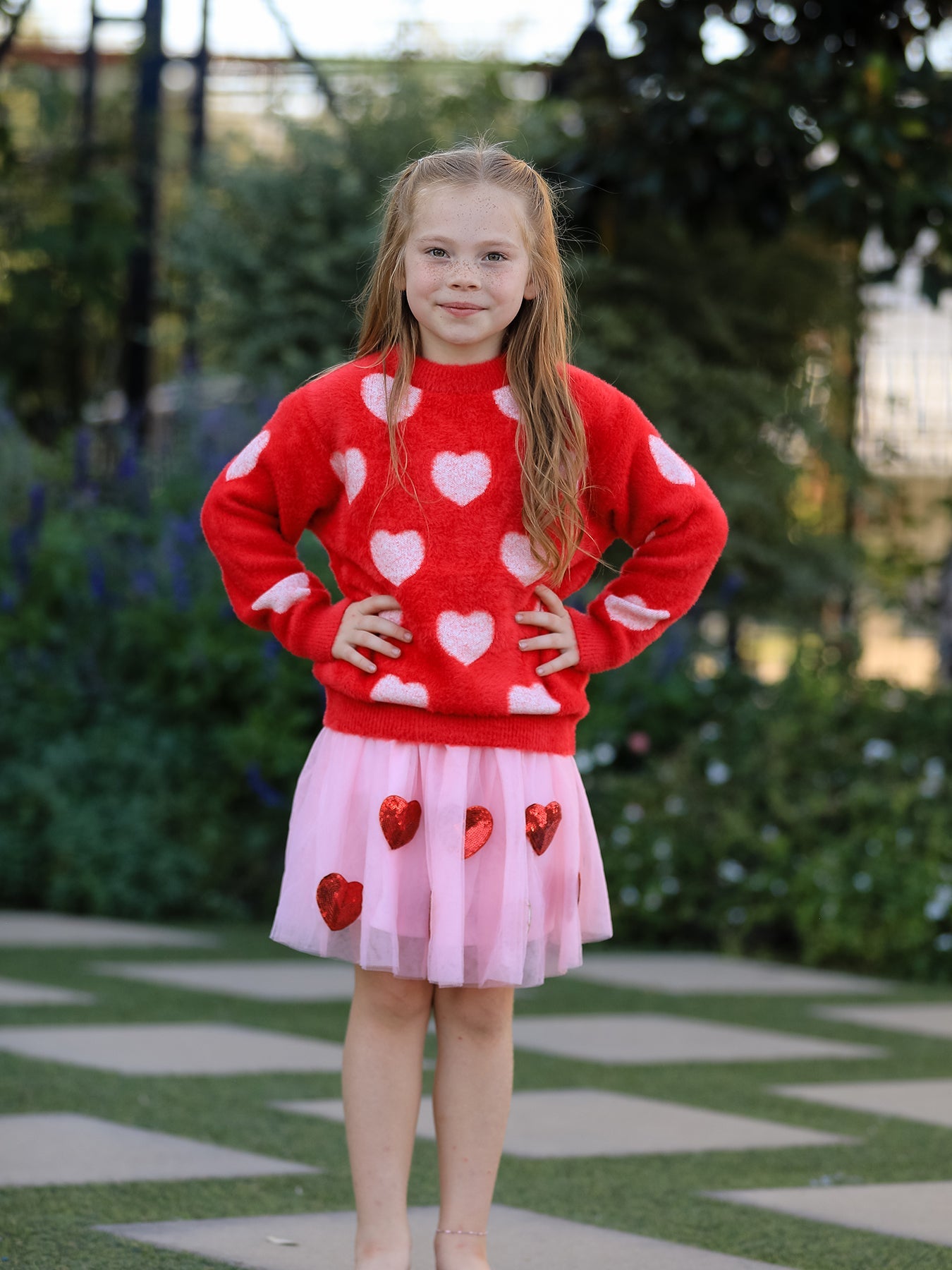 Valentine's Day Girls Pullover Sweater