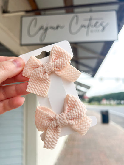 Quilted Piggy Bows - Cajun Cuties & Co