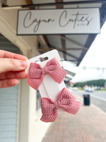 Quilted Piggy Bows - Cajun Cuties & Co