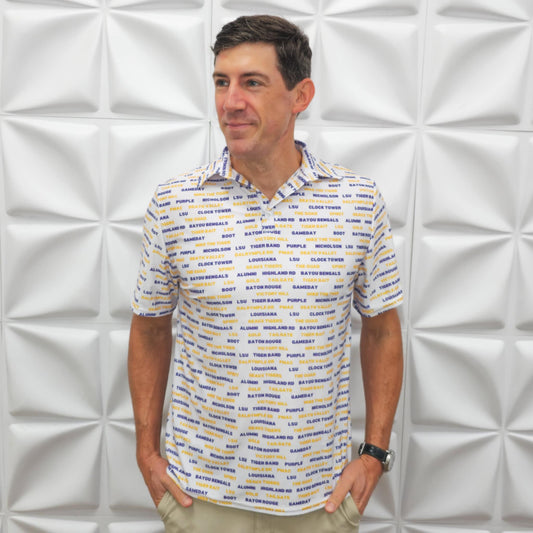 💜 Baton Rouge Wordmark Polo – Official LSU Men’s Shirt 💛