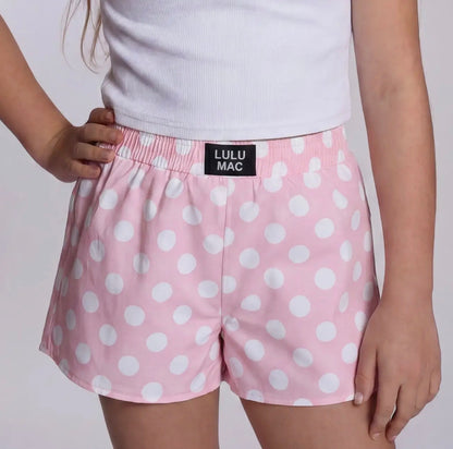 Lulu Mac Youth light pink polka dots Shorts