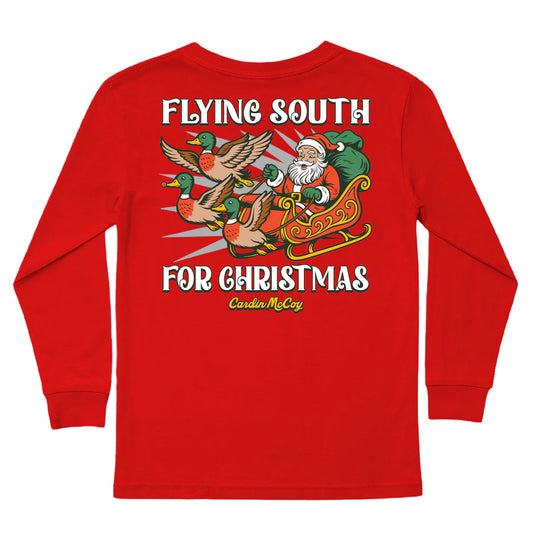 Cardin McCoy Boys “Flying South for Christmas” Long Sleeve Tee | Southern Boutique Holiday Shirt