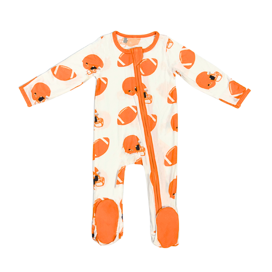 Baby Football Fever Romper - Orange