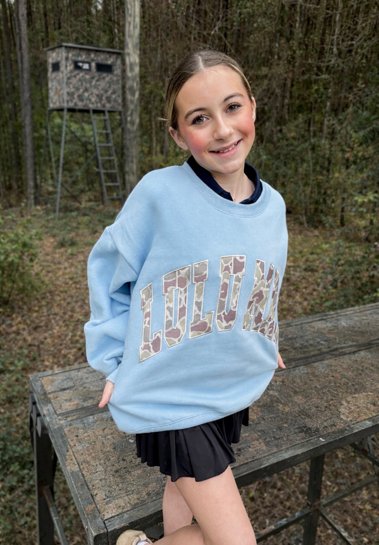 Lulu Mac Blue Camo Sweatshirt