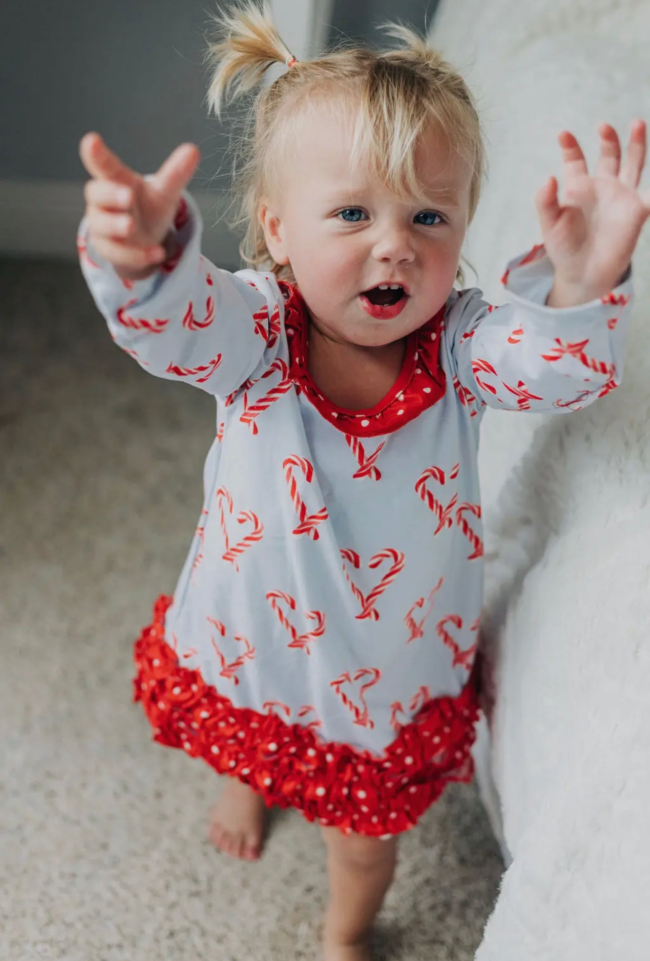 Candy Cane Lane Ruffle Butt bloomers - Cajun Cuties & Co