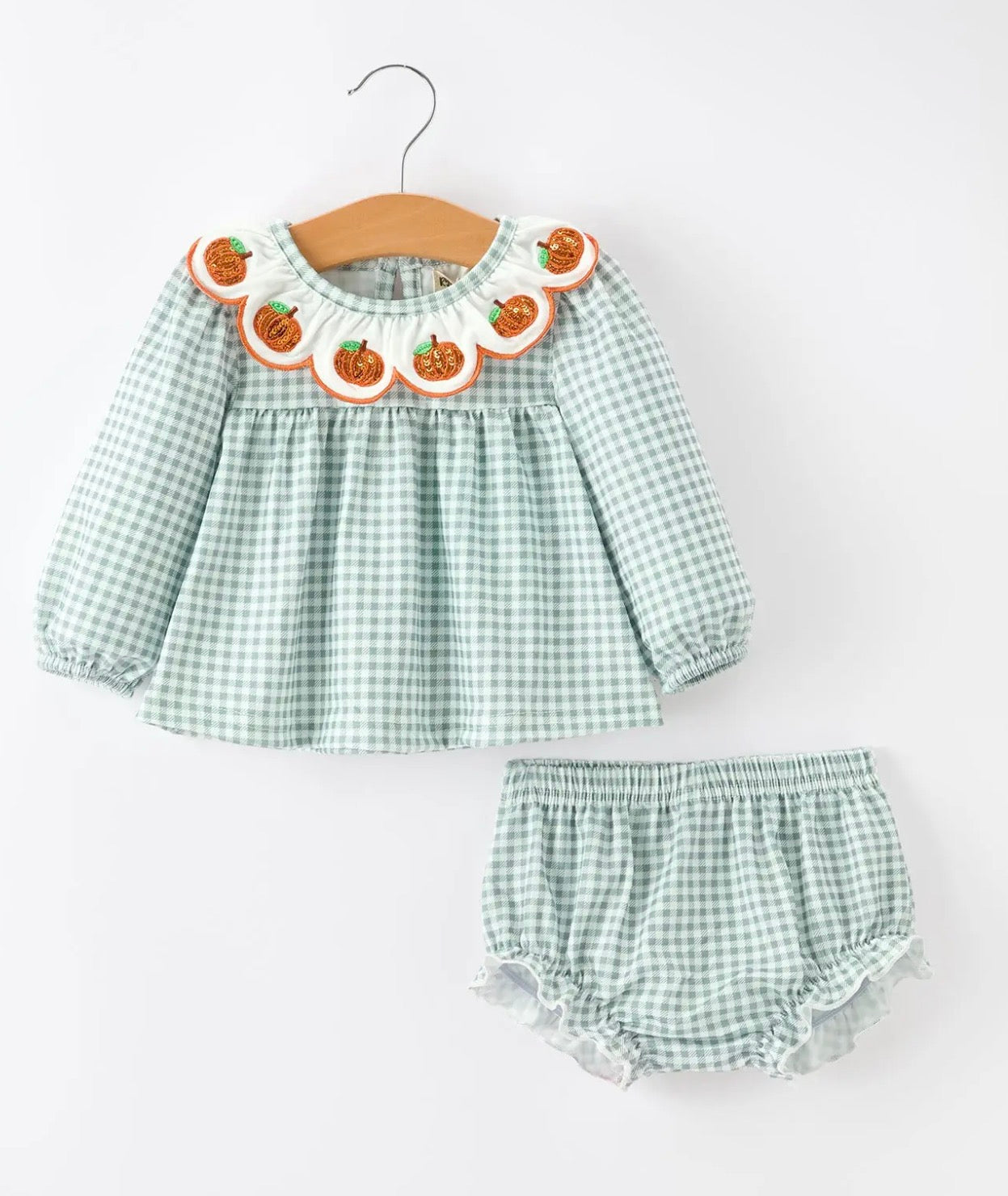 Scallop Sequin pumpkins set