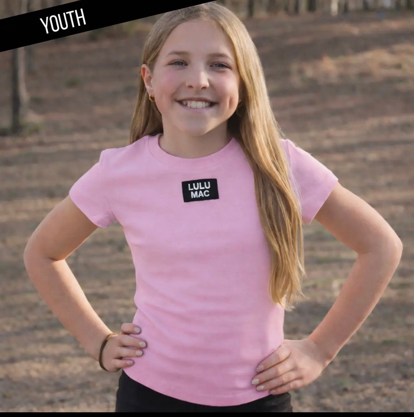 Lulu Mac light  Pink Youth Tshirt