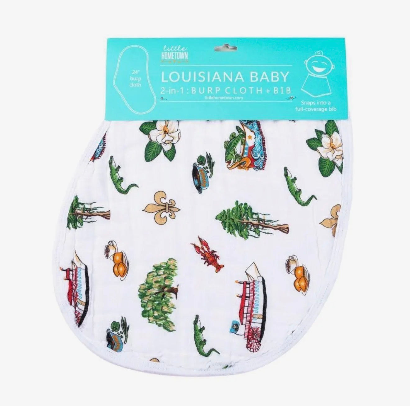 Louisiana Burp Cloth/Bib