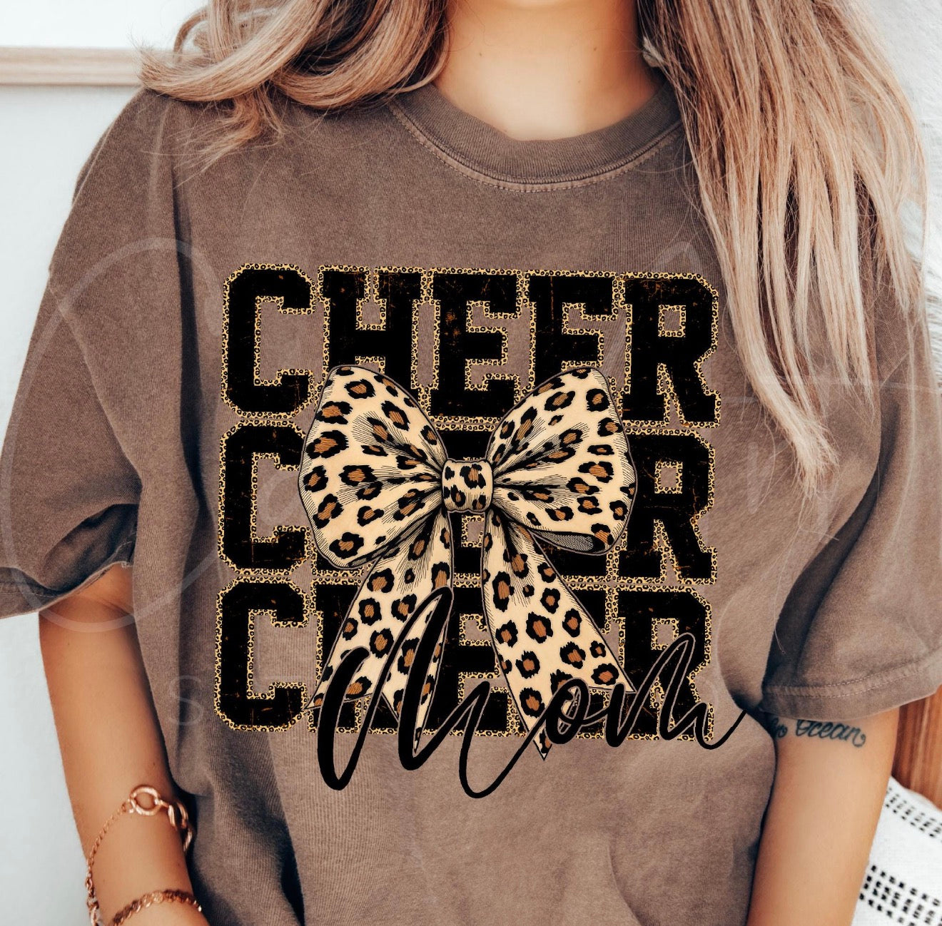Cheer mom leopard