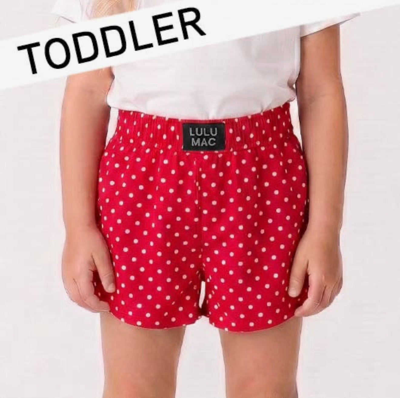 Lulu Mac Toddler Red Mini Polka Dot Shorts | Girls Boutique Summer Shorts