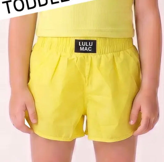 Lulu Mac yellow Toddler Athletic Shorts