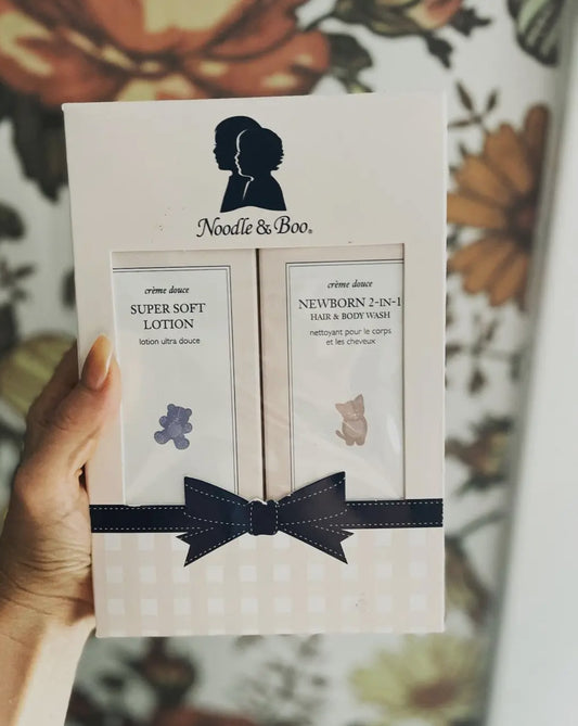 Noodle & Boo Bundle of Joy Newborn Baby Gift Set ; Newborn 2-in-1 Hair & Body Wash